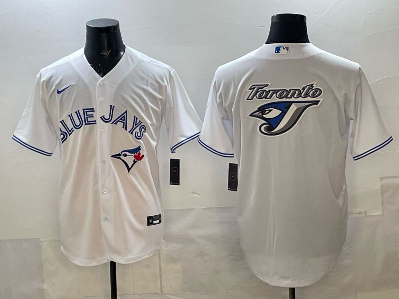Men 2025 Toronto Blue Jays Blank White Game Nike MLB Jersey style 06->toronto blue jays->MLB Jersey
